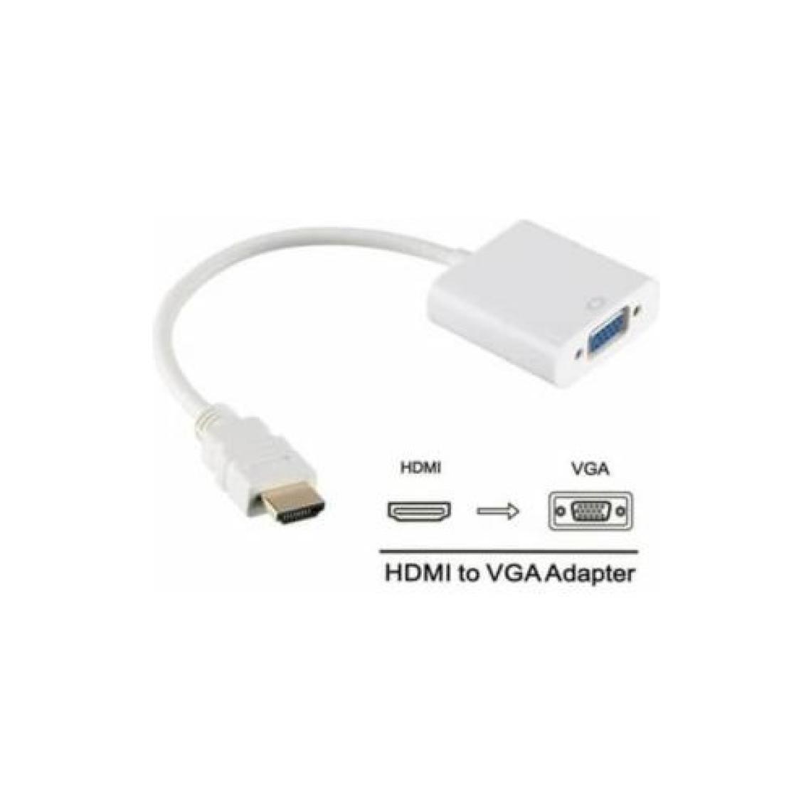 Temiz Pazar HDMI To VGA Kablo Çevirici Dönüştürücü + 1,5 Metre VGA Kablosu