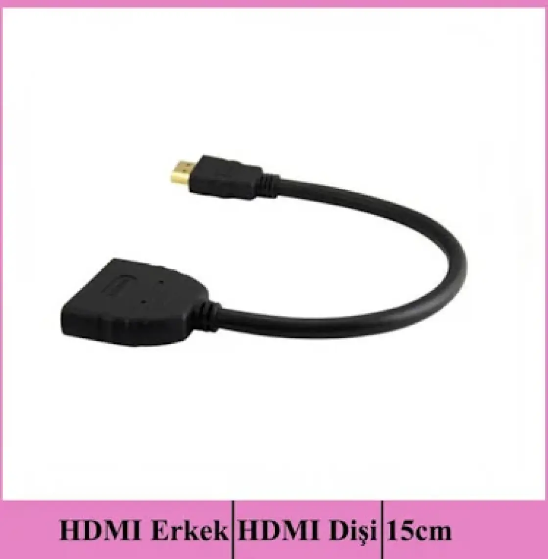 Ti-Mesh Hdmı Male To 2 Hdmı Female 1 İn 2 Out Splitter Converter Adapter Kablo - 15Cm