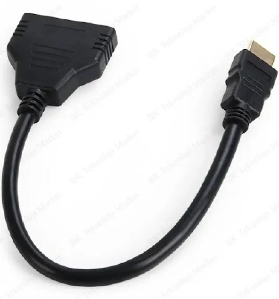Ti-Mesh Hdmı Male To 2 Hdmı Female 1 İn 2 Out Splitter Converter Adapter Kablo - 15Cm