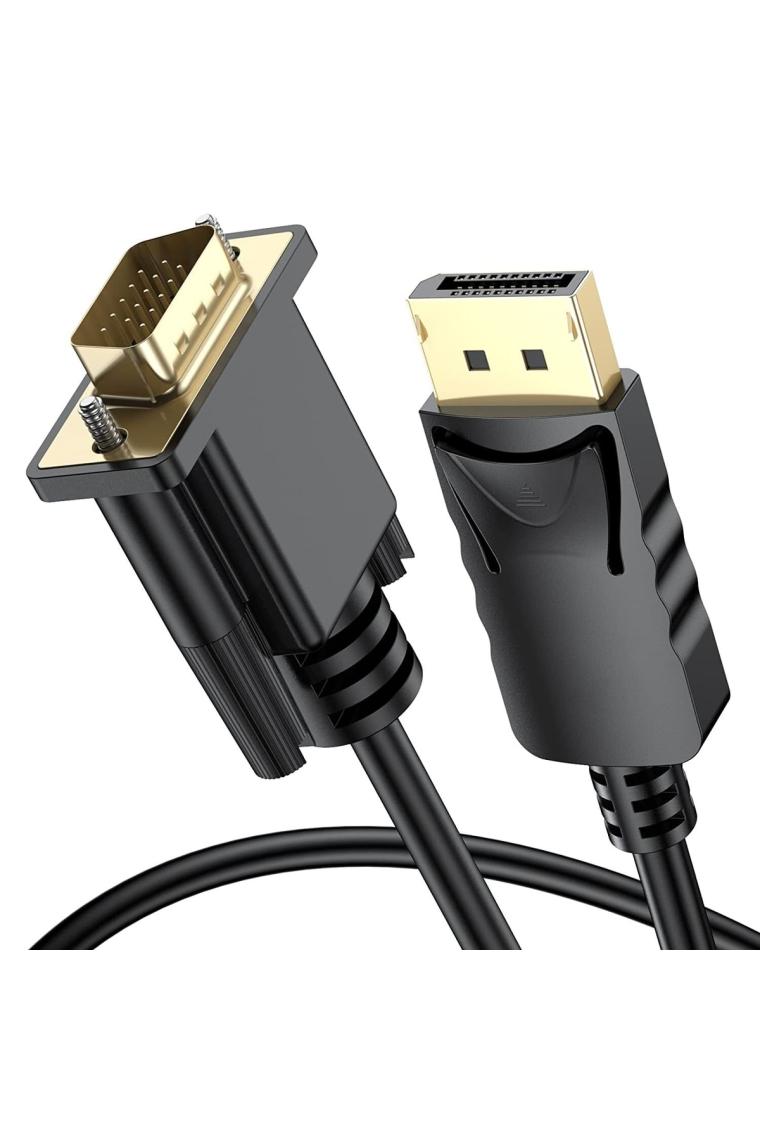 1.8 Metre Display Port To Vga Kablo Display Vga Dp To Vga 1.8m Displayport Erkek Vga Erkek Kablo