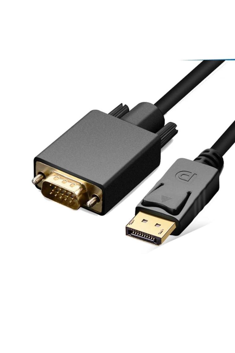 1.8 Metre Display Port To Vga Kablo Display Vga Dp To Vga 1.8m Displayport Erkek Vga Erkek Kablo