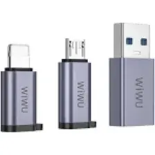 Wiwu WI-C031 Concise Serisi 3in1 Type-C To Usb-A&type-C&lightning Adaptör Paketi