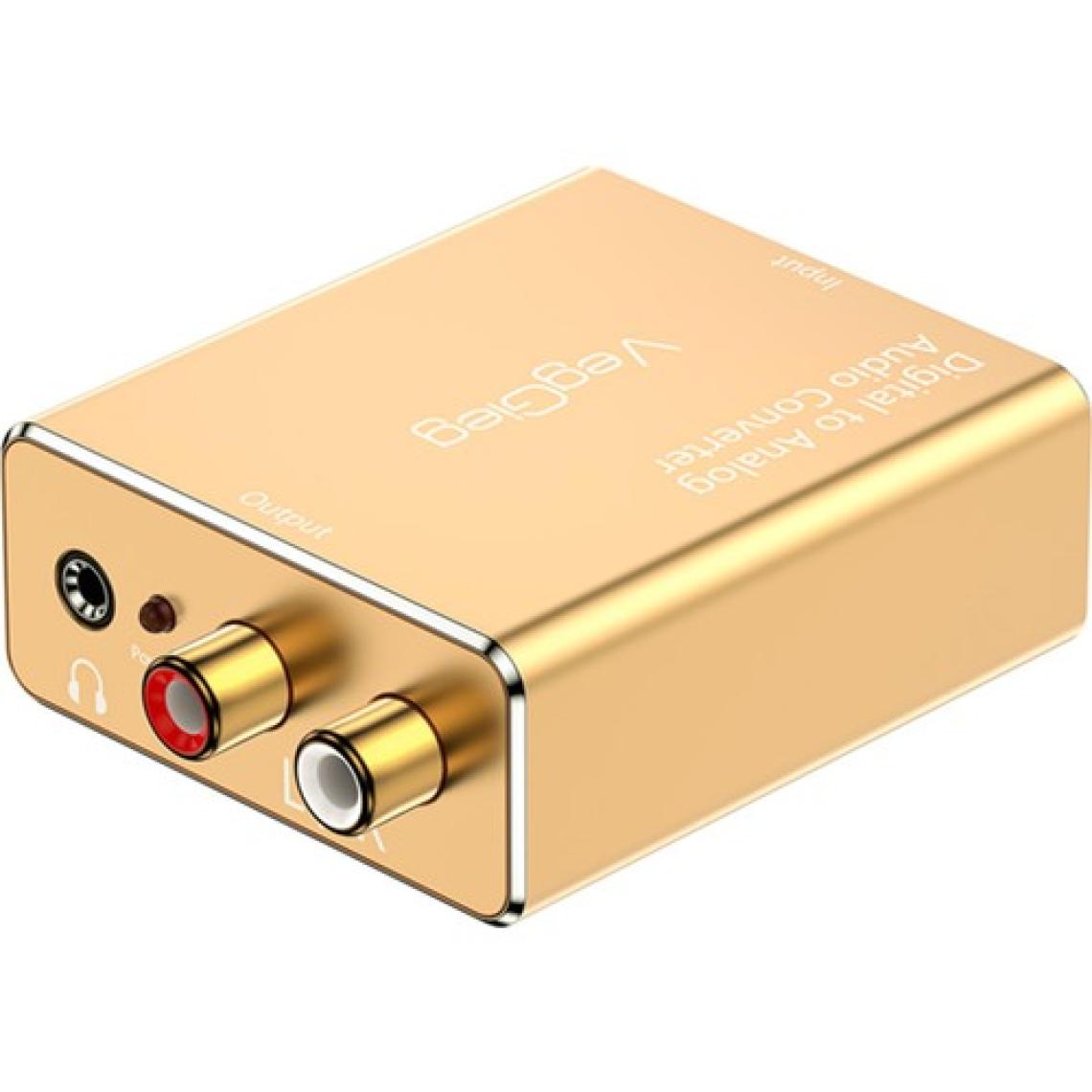 VegGieg Koaksiyel Toslink Optik Dijital To 3.5mm Rca Analog Ses Çevirici Adaptör