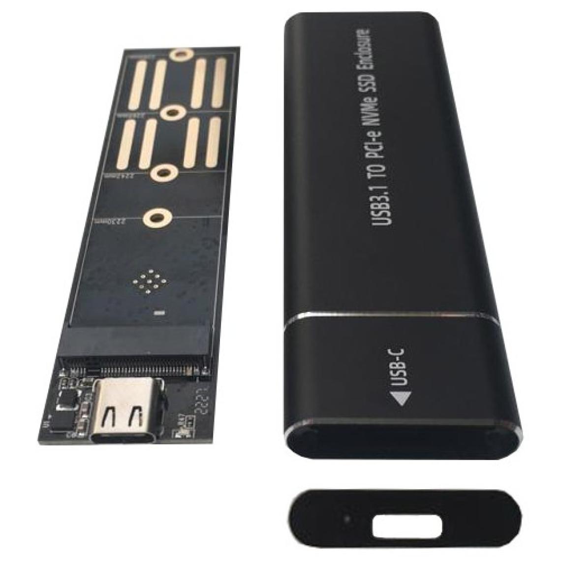 Usb 3.1 type c to PCI-e m.2 NVME SSD harici taşınabilir kutu