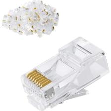 Ata Elektronik 100 Adet Utp RJ45 Rj-45 8P8C Ağ Konnektörü Internet Ethernet Kablo Soketi Cat5 Cat6