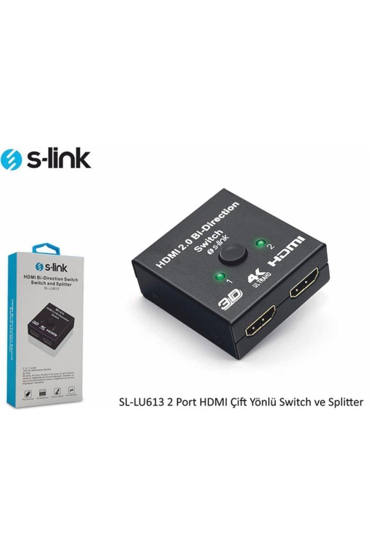 S-Link SL-LU613 2 Port HDMI To HDMI Çift Yönlü Switch ve Splitter
