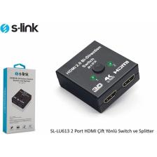 S-Link SL-LU613 2 Port HDMI To HDMI Çift Yönlü Switch ve Splitter