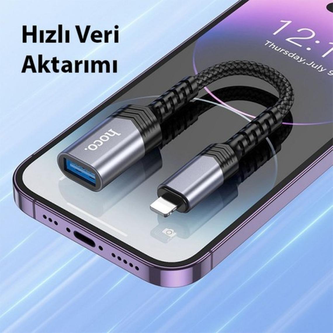 Hoco UA24 Dişi USB To Erkek iPhone Lightning Dönüştürücü 2.0 Converter