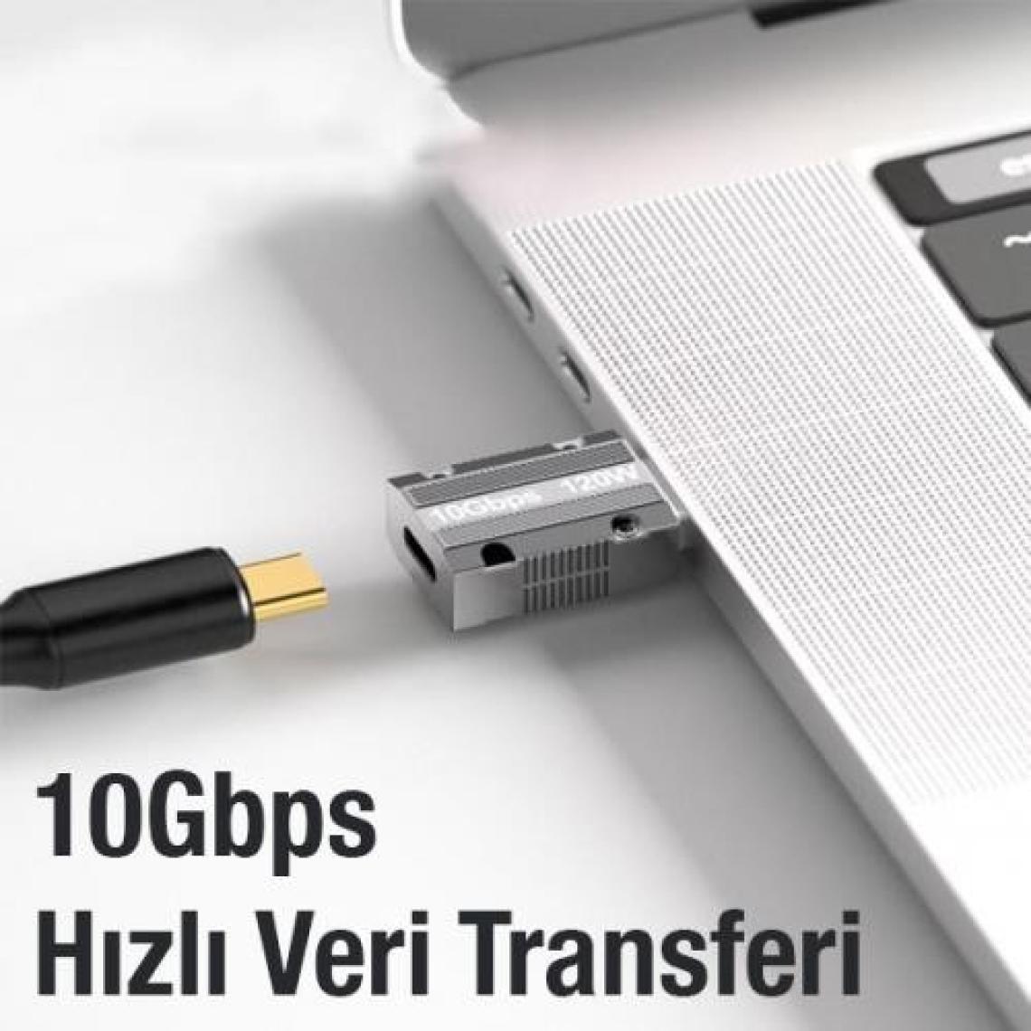 Coofbe 120W 10GBPS Veri Aktarım Type-C To USB Çevirici Dönüştürücü Macbook iPad Dönüştürücü 120W Şarj