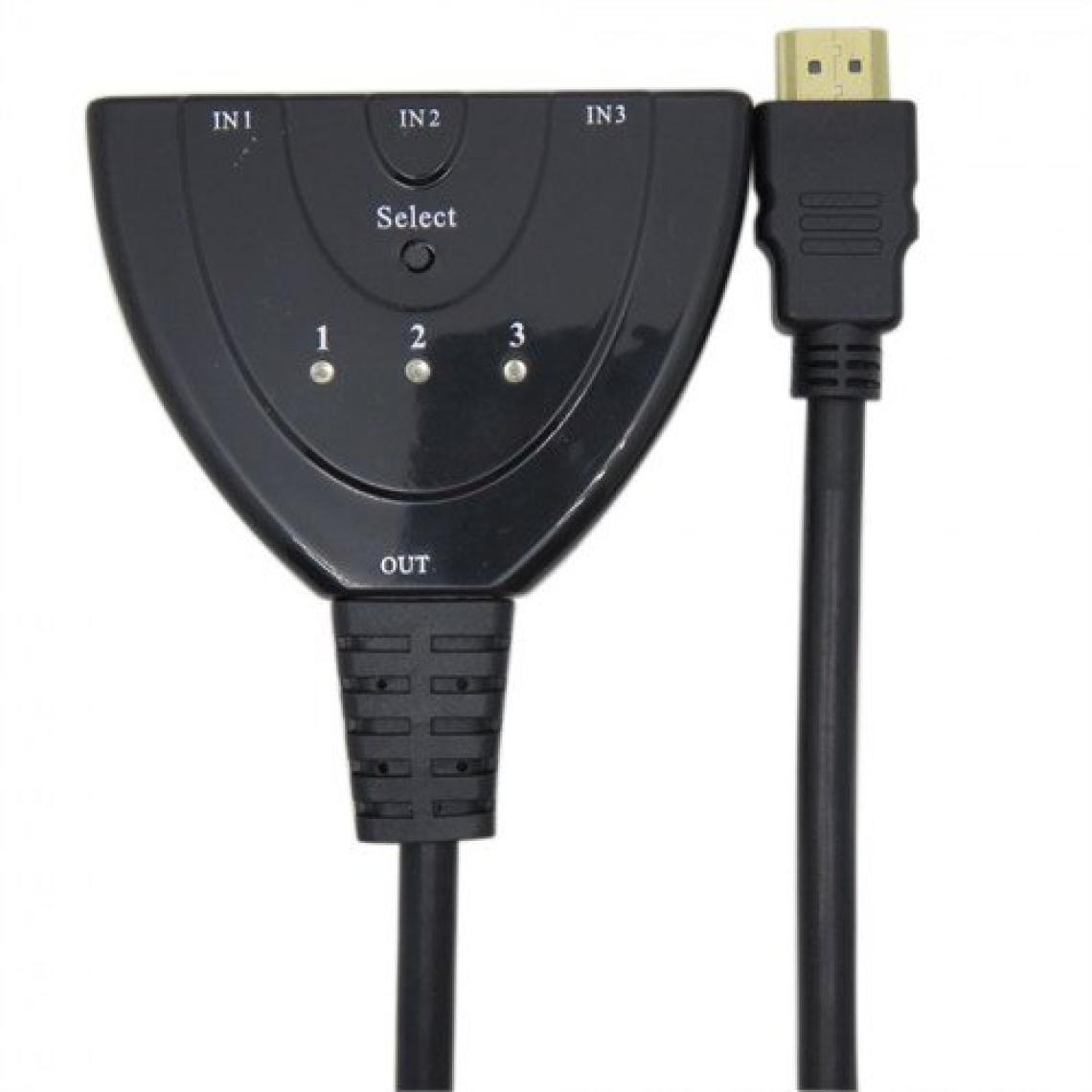 Ti-Mesh 3 Port Hdmı Auto Switch Pigtail 3 İn 1 Out Switcher Splitter 1080P Adapter Kablo - 25Cm
