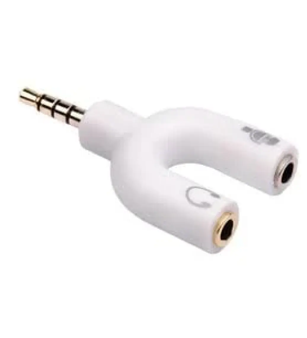 Powermaster 3.5 mm Stereo Erkek To Kulaklık + Hoparlör Dişi Çoklayıcı Jack Hoparlör Mikrofon Girişi Ayırıcı