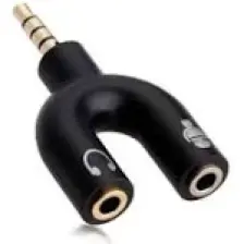 Powermaster 3.5 mm Stereo Erkek To Kulaklık + Hoparlör Dişi Çoklayıcı Jack Hoparlör Mikrofon Girişi Ayırıcı