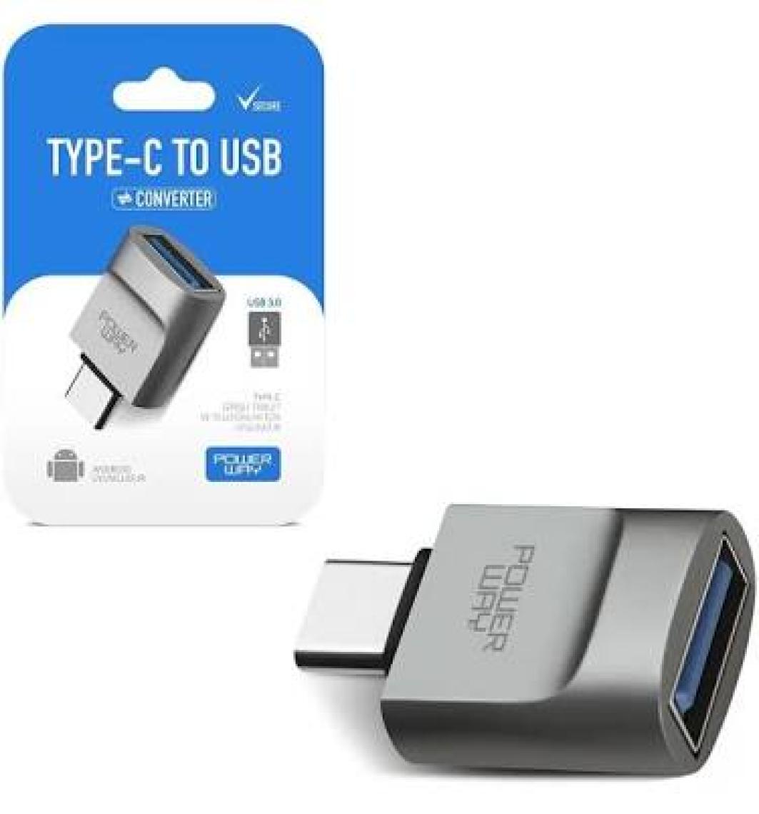 Powerway  Type-C To USB 3.0 (Yüksek Hızlı) Veri Aktarımı Otg Çevirici Dönüştürücü Adaptör