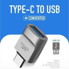 Powerway  Type-C To USB 3.0 (Yüksek Hızlı) Veri Aktarımı Otg Çevirici Dönüştürücü Adaptör