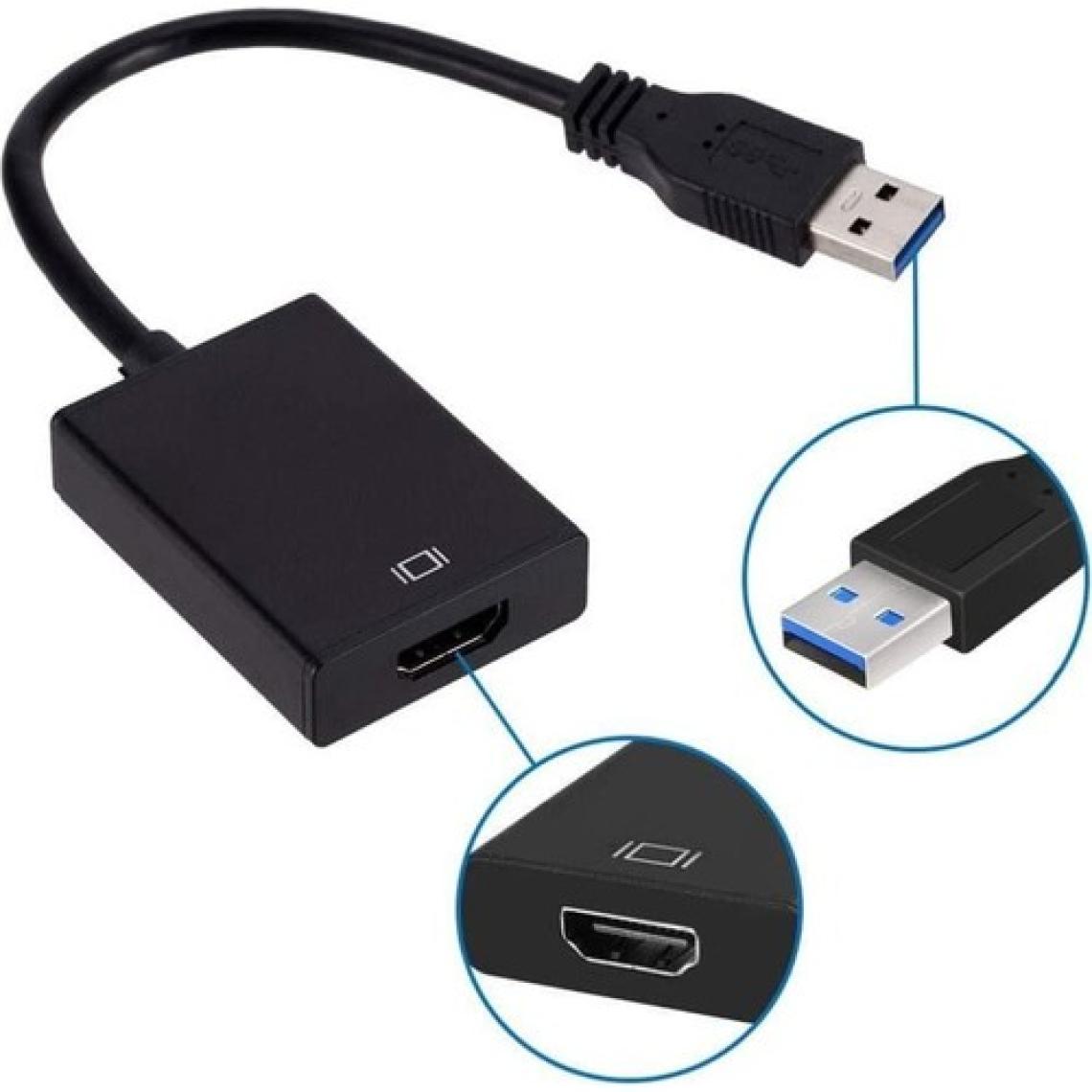 Aogo USB HDMI Dönüştürücü Kablo USB 3.0 To HDMI Çevirici Adaptör 1920x1080P@60Hz (Usb 3.0 Üzerinden)