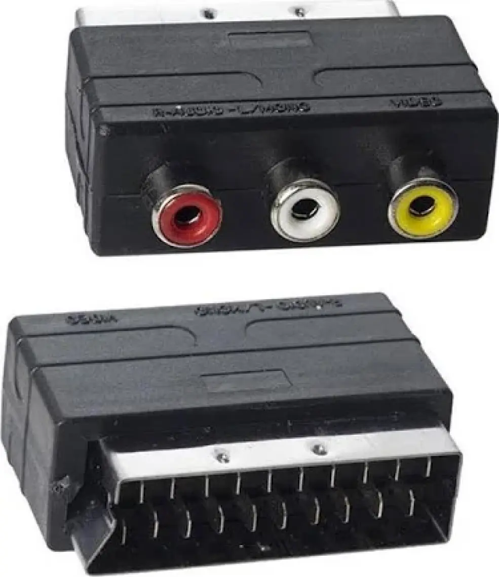 Elektromer Scart Adaptör In Mini  PM-2067 (Scart Erkek-Rca Dişi Ara Adaptör)