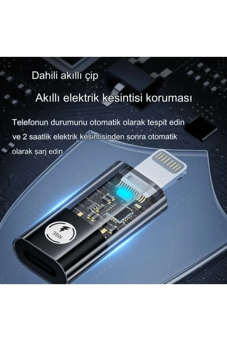 Livx Pd 35W Lightning To Type C Çevirici Dönüştürücü iPhone Yuva Çevirici Hızlı Şarj ve Veri Aktarımı Otgsl