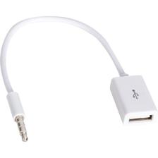 Ayt Powermaster USB Dişi To Aux Stereo 3 Boğumlu Kablo Aux Girişini USB Ye Çeviciri Dönüştürücü Soket Kablo