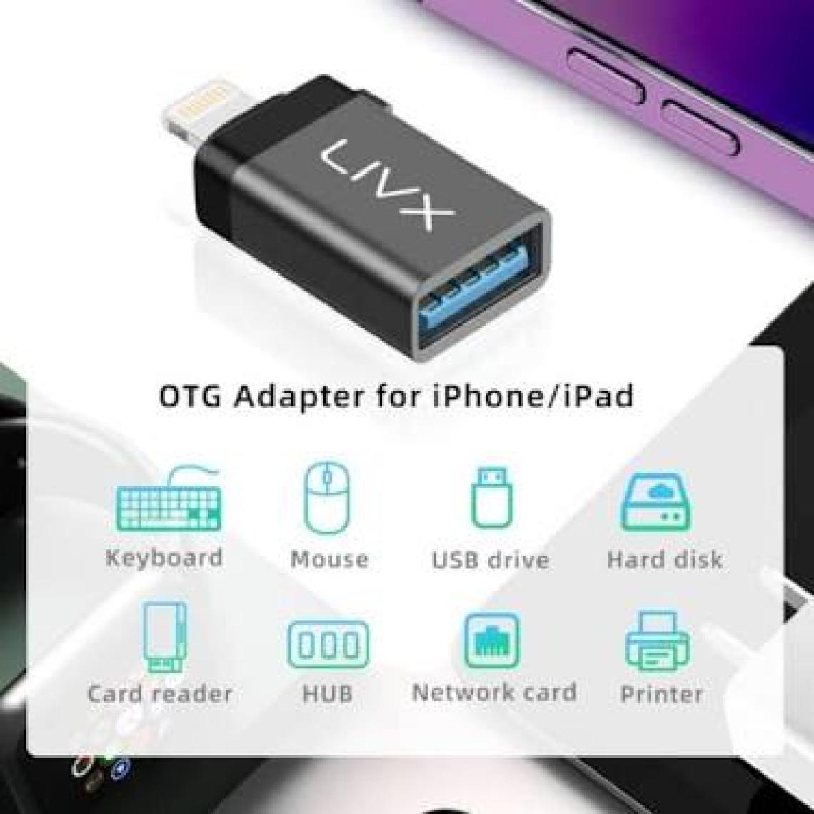 Livx Lightning To USB 3.0 Otg Çevirici Adaptör Siyah Otglgm