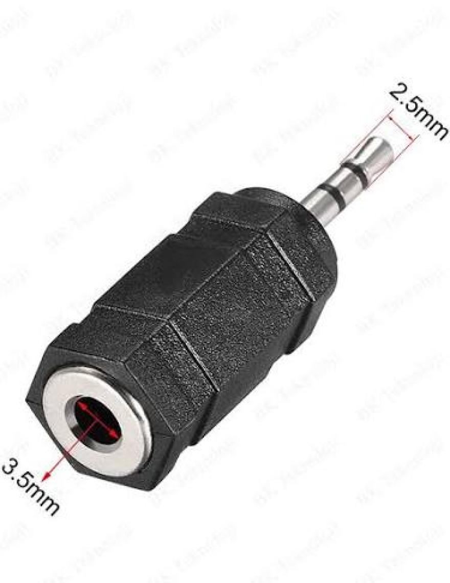 BK Teknoloji 2.5mm Erkek - 3.5mm Dişi Konnektör Stereo Ses Adaptörü Dönüştürücü