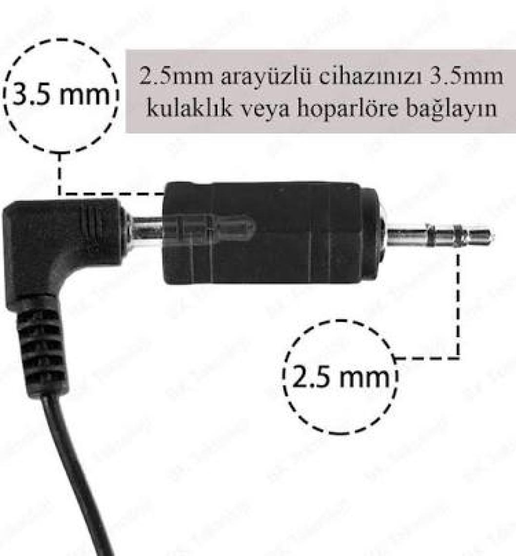 BK Teknoloji 2.5mm Erkek - 3.5mm Dişi Konnektör Stereo Ses Adaptörü Dönüştürücü