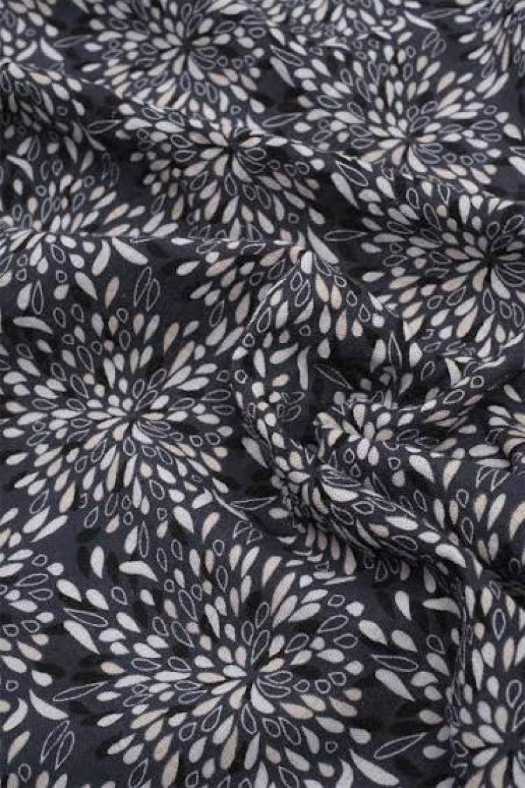 Boumini Müslin Örtü 120x120 cm Müslin Ebruli Lacivert