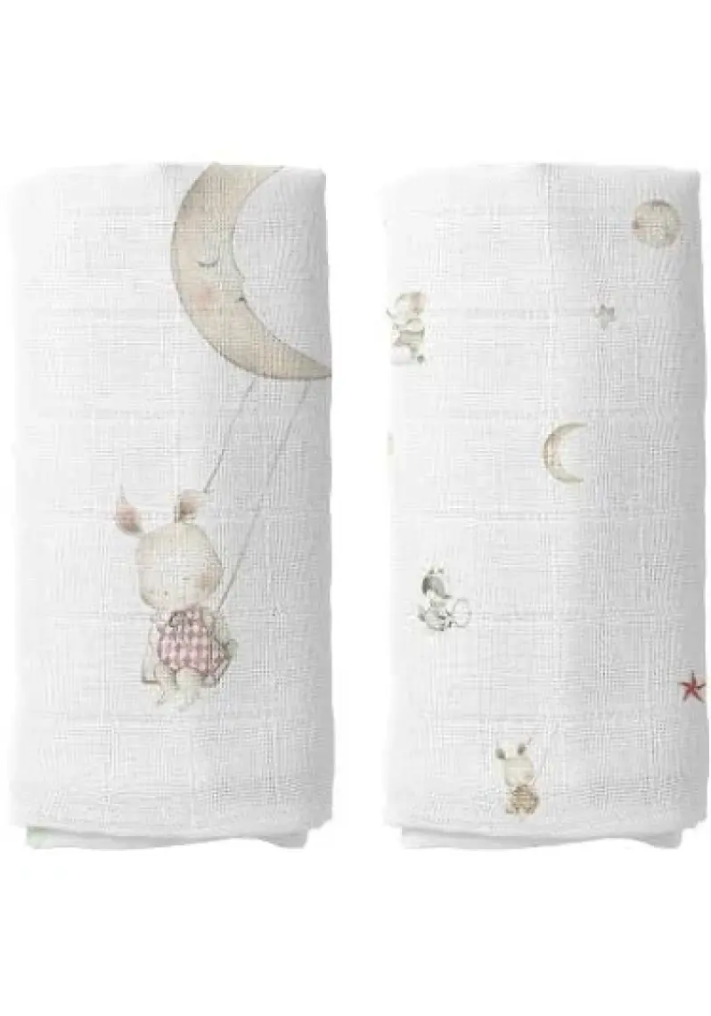 Casadora Baby Circus 100% Pamuk 2'li Müslin Örtü Seti - 90X90 cm