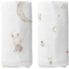 Casadora Baby Circus 100% Pamuk 2'li Müslin Örtü Seti - 90X90 cm