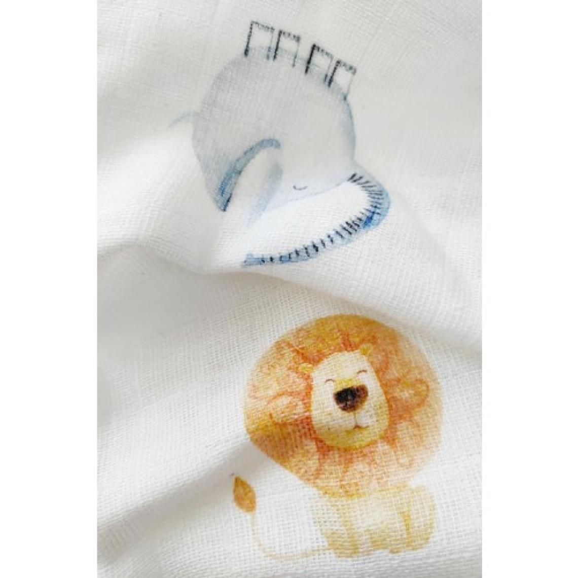 Casadora Baby Safari %100 Pamuk 3'lü Müslin Örtü Seti - 70X70 cm