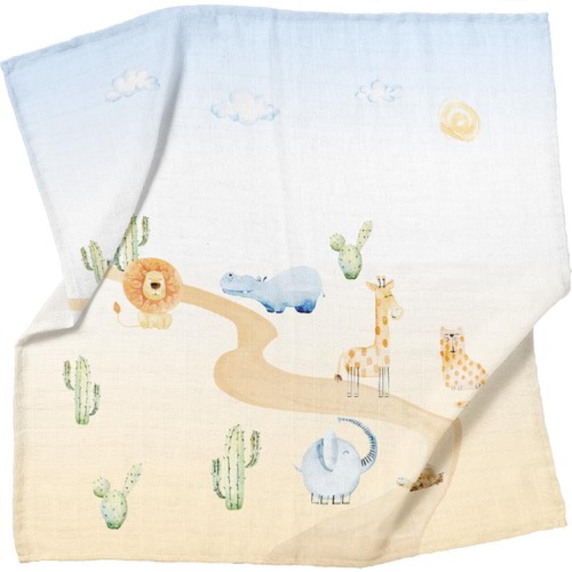 Casadora Baby Safari %100 Pamuk 3'lü Müslin Örtü Seti - 70X70 cm