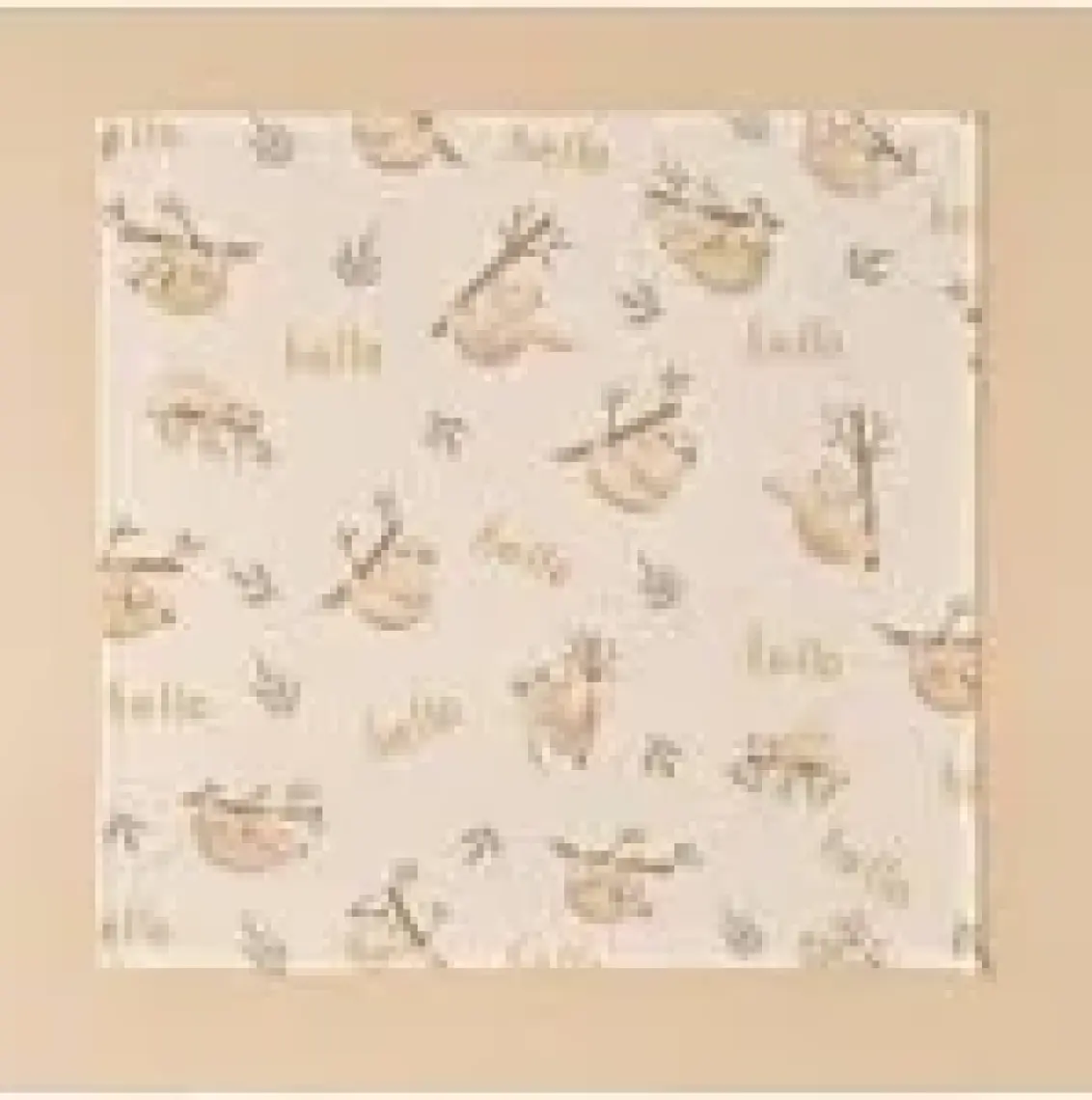 Bella Maison %100 Pamuk Sloth Müslin Örtü Seti 2'li Bej (65X65 Cm)