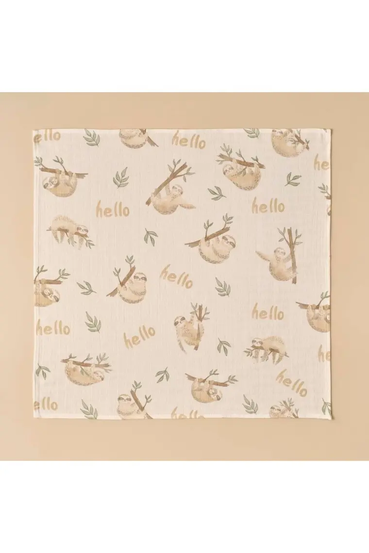 Bella Maison %100 Pamuk Sloth Müslin Örtü Seti 2'li Bej (65X65 Cm)