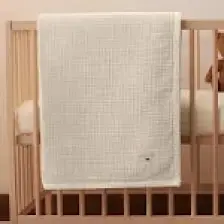 Migaloo Müslin Bebek Battaniyesi, 4 Katlı  Pamuk Çocuk Müslin Örtü (120X90 Cm) Kum Bej