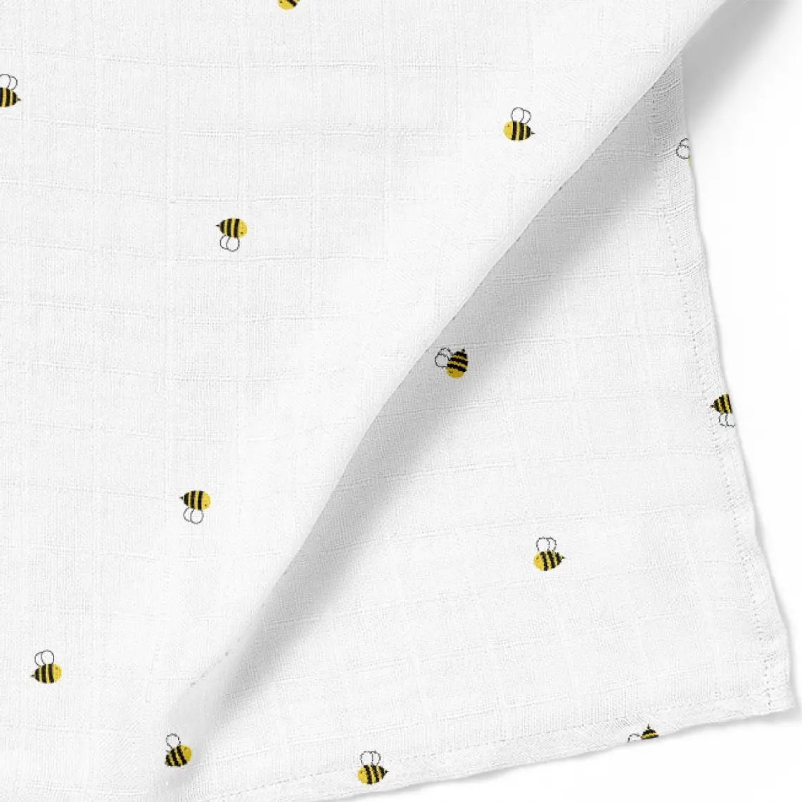 Casadora Baby Happy Bee - Nakışlı 100% Pamuk 2'li Müslin Örtü Seti - 90X90 cm
