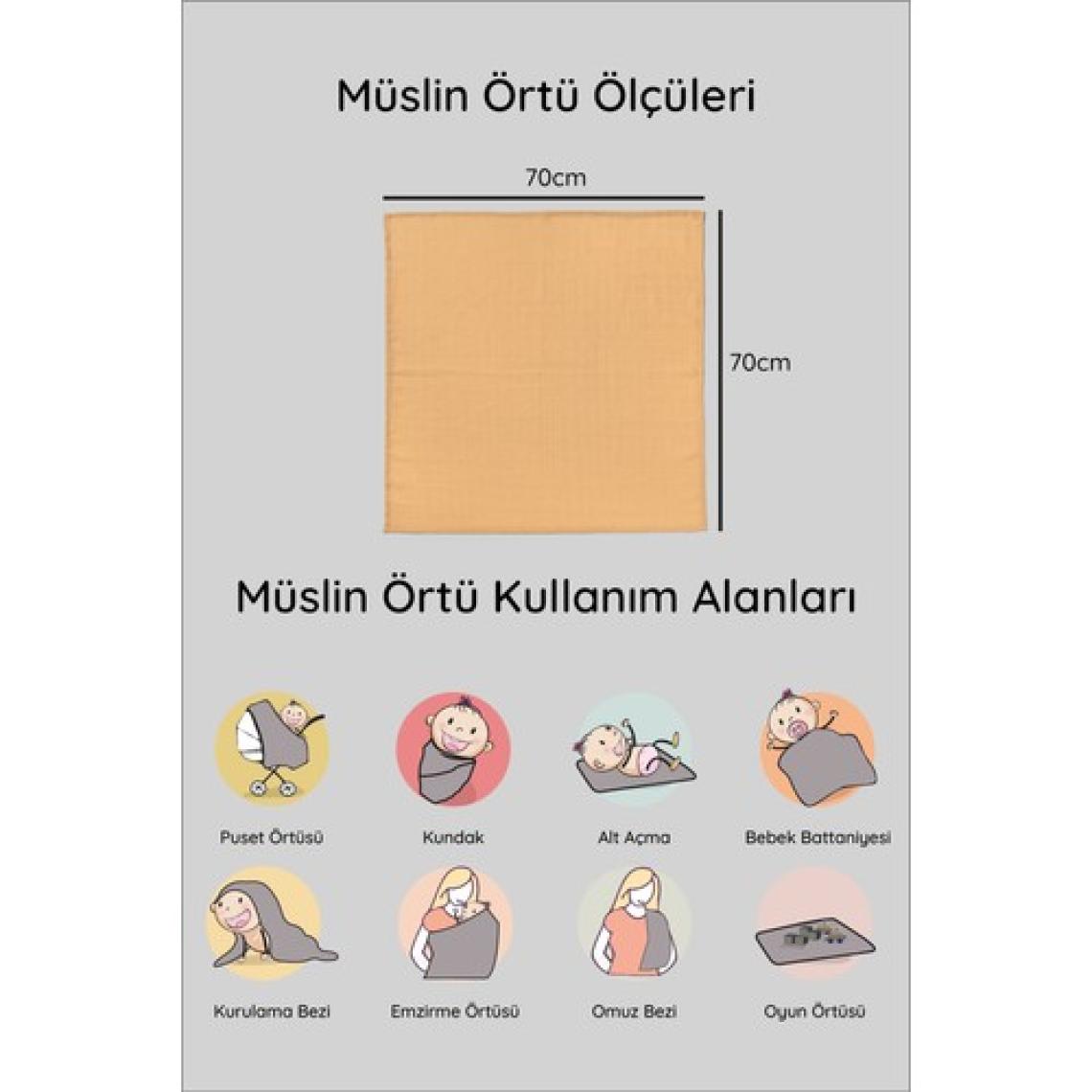 LUCKKA Renkli Çok Amaçlı Müslin Örtü Battaniye - ZTC000