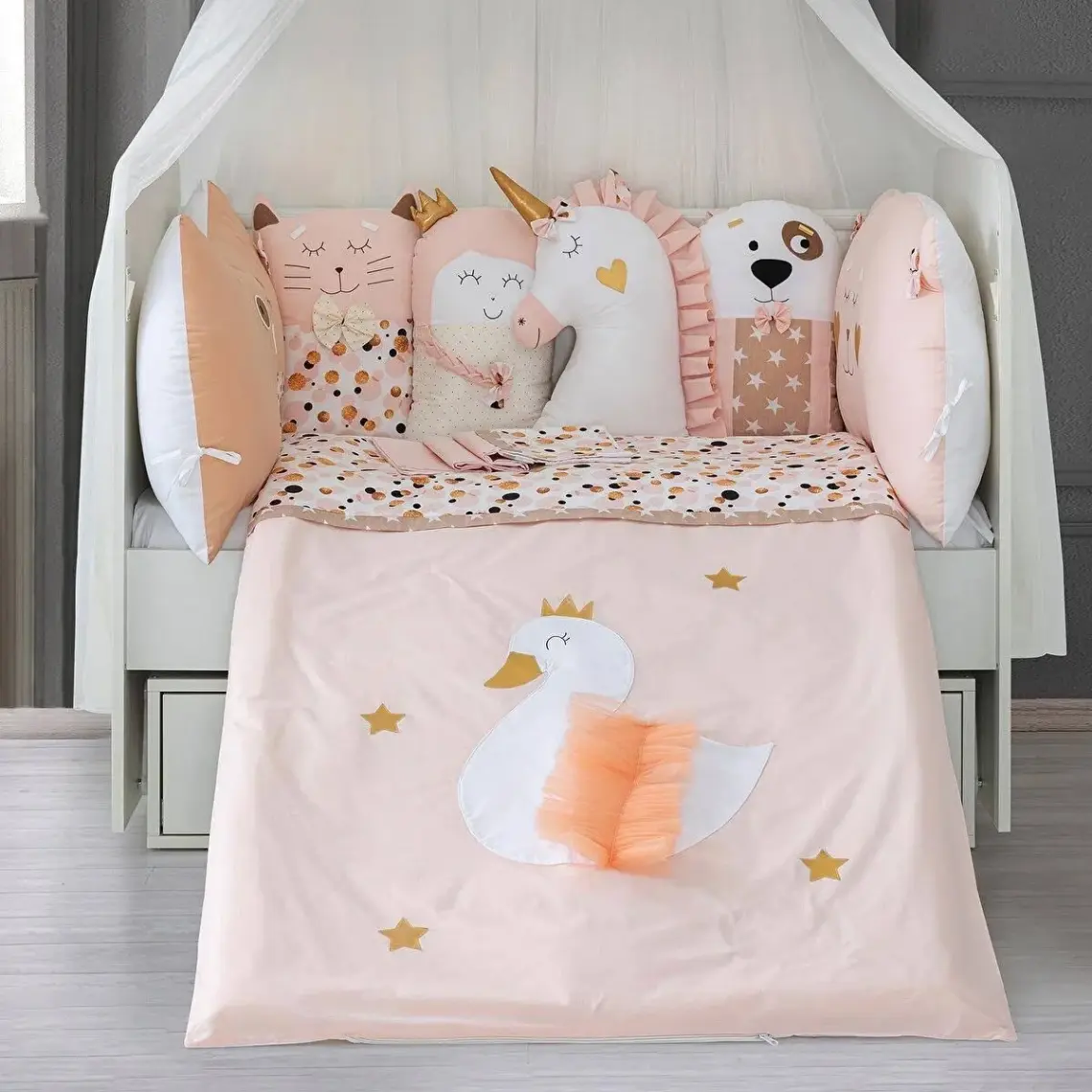Pierre Cardin White Swan Bebek Uyku Seti 75*130 cm