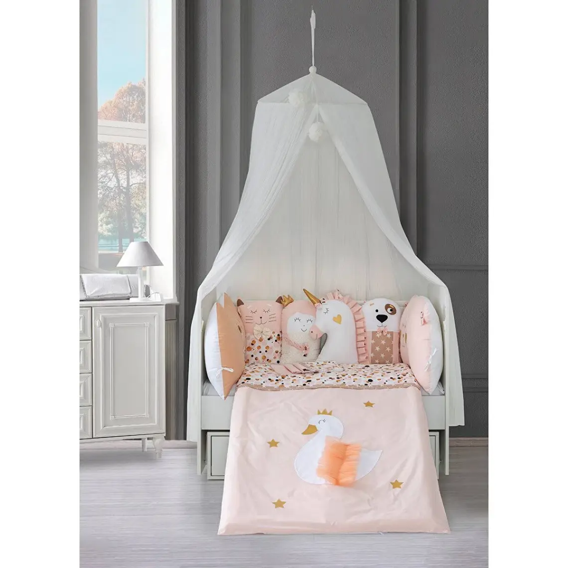 Pierre Cardin White Swan Bebek Uyku Seti 75*130 cm