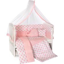 Bamgidoo 60 x 120 cm Bebek Uyku Seti Takımı 9 Parça - Pembe Balina