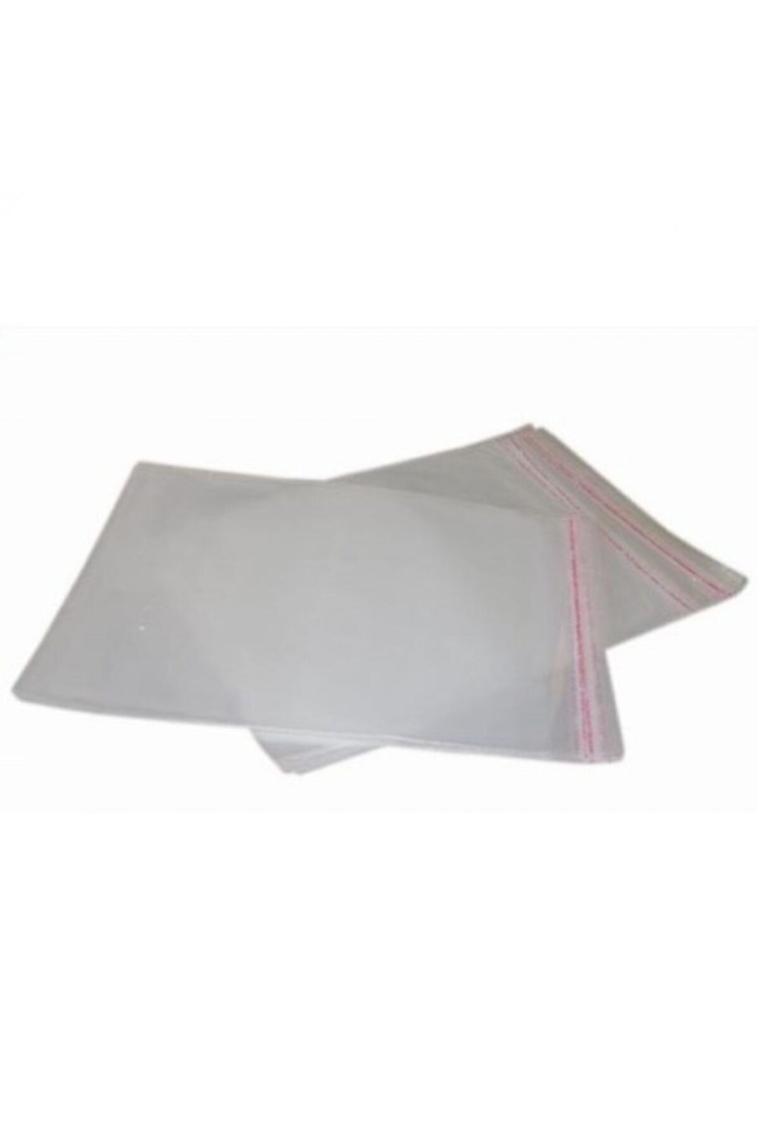 10x10+5 cm 10*15 100 Adet Şeffaf Bantlı Yapışkanlı Jelatin Poşet