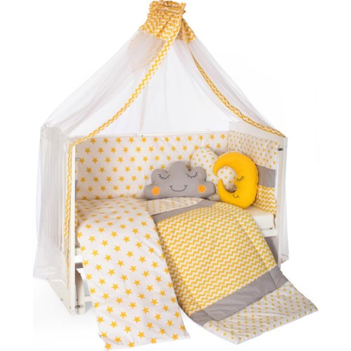 Bamgidoo 60 x 120 cm Bebek Uyku Seti Takımı 10 Parça - Sarı Yıldız