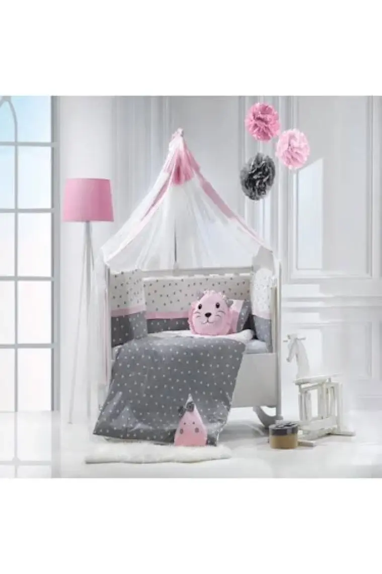 Momishop Nana Park Yatak Uyku Seti Pembe
