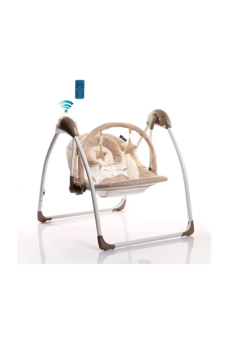 Baby Plus Comfort Otomatik Bebek Salıncağı - Nefes Alabilir Kumaş, Müzik Kutusu ve Peluş Oyuncak ile, 9 kg Kapasite