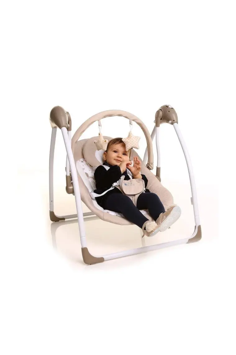 Baby Plus Comfort Otomatik Bebek Salıncağı - Nefes Alabilir Kumaş, Müzik Kutusu ve Peluş Oyuncak ile, 9 kg Kapasite