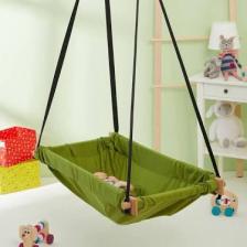Svava Ahşap Yaylı Zıp Zıp Bebek Hamak Beşik (Yeşil)