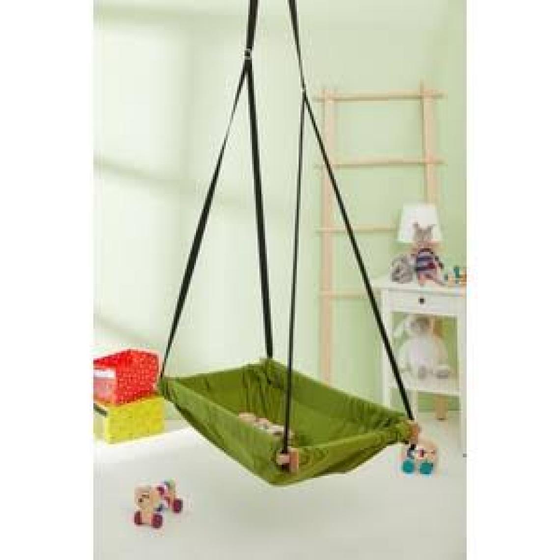 Svava Ahşap Yaylı Zıp Zıp Bebek Hamak Beşik (Yeşil)