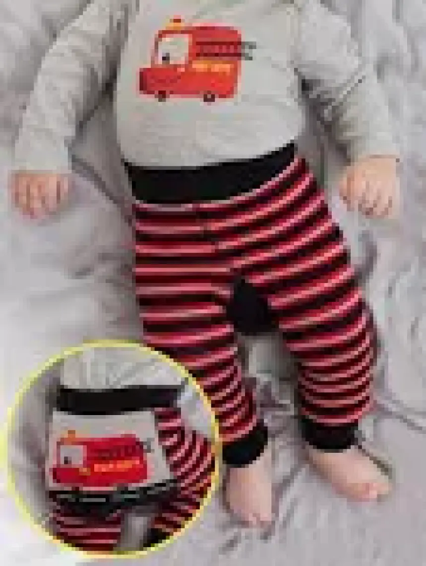 Denokids Itfaiye Erkek Bebek Tayt-Pantolon
