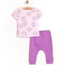 HelloBaby Yenidoğan Tshirt-Patiksiz Alt 2li Takım Kız Bebek