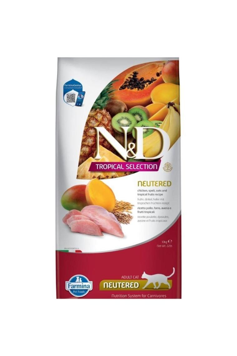 N&D Tropical Selection Tavuk Etli 10 kg Kısırlaştırılmış Yetişkin Kedi Maması