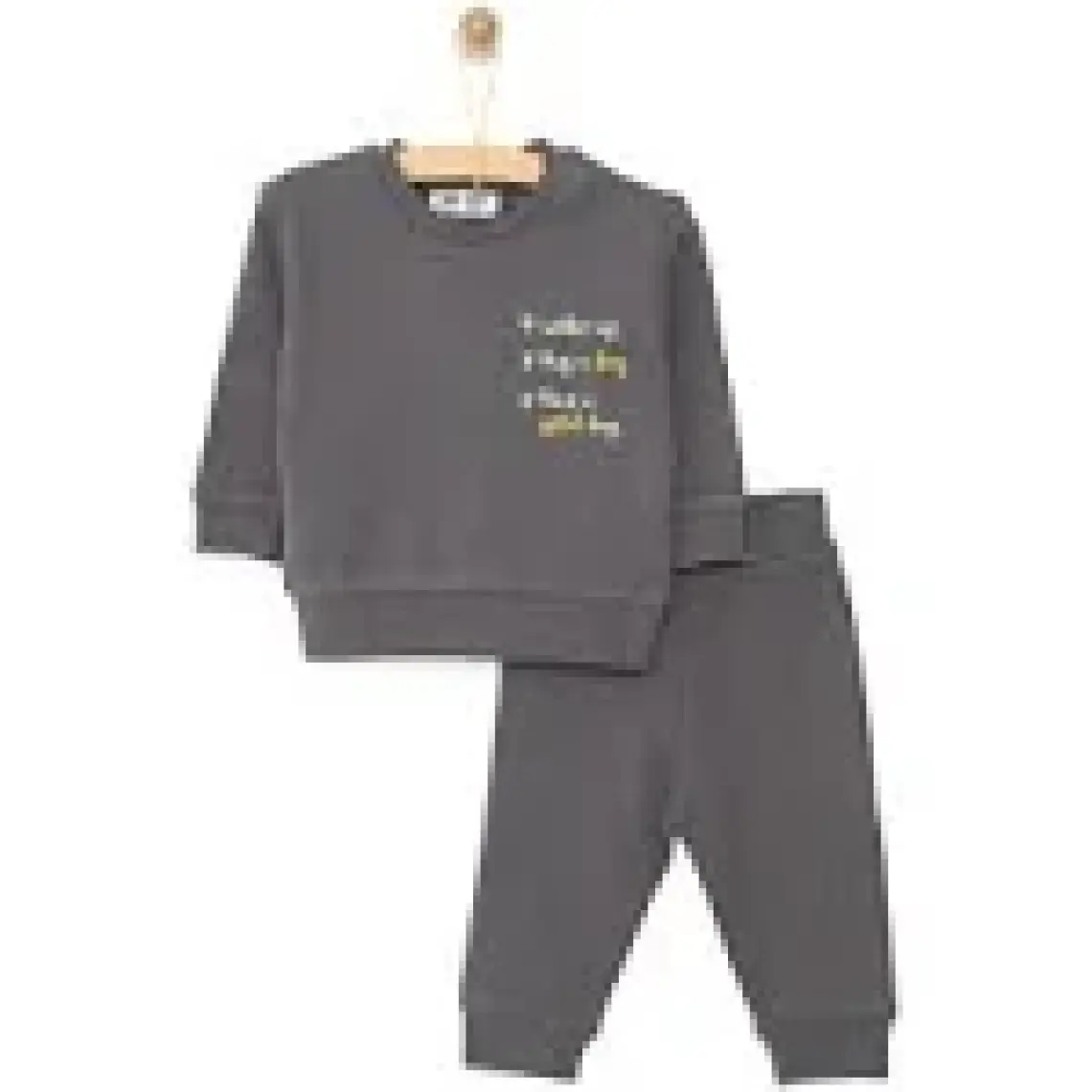 Hellobaby Basic Erkek Yazı Baskılı Eşofman Takımı Erkek Bebek