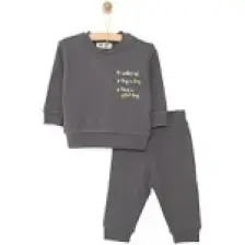Hellobaby Basic Erkek Yazı Baskılı Eşofman Takımı Erkek Bebek